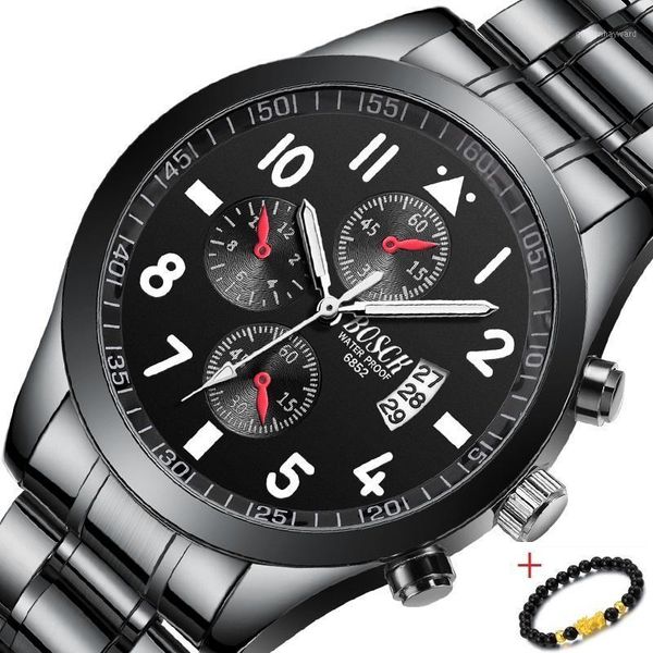 wristwatches luxury calendar men's watch stainless steel water resistant casual quartz luminous watches for men black clock relogio mas, Slivery;brown
wristwatches luxury calendar men's watch stainless steel water resistant casual quartz luminous watches for men black clock relogio mas, Slivery;brown