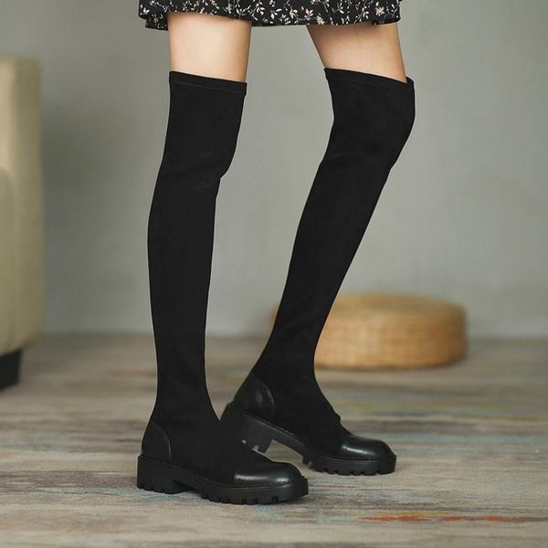 boots zar autumn and winter groove women's shoes flat bottomed over knee thick elastic socks, Black
boots zar autumn and winter groove women's shoes flat bottomed over knee thick elastic socks, Black