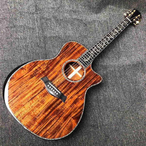 custom aaaa all solid koa wood cocobolo back side acoustic guitar with armrest
custom aaaa all solid koa wood cocobolo back side acoustic guitar with armrest