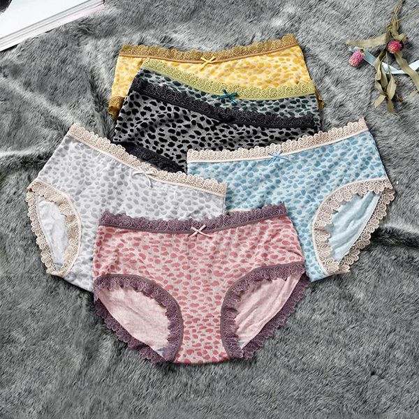 women's panties mid waist leopard print bowknot briefs lace edge underwear pink cute soft beautiful lntimate, Black;pink
women's panties mid waist leopard print bowknot briefs lace edge underwear pink cute soft beautiful lntimate, Black;pink