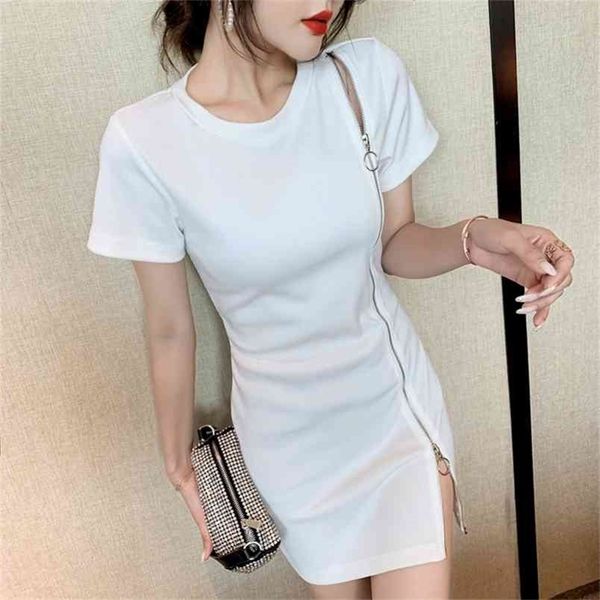 summer fashion o collar zipper slim short sleeve tee dress two ways to wear women fashion casual woman t shirts 210507, Black;gray
summer fashion o collar zipper slim short sleeve tee dress two ways to wear women fashion casual woman t shirts 210507, Black;gray