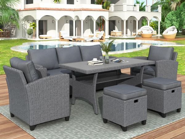 piece rattan outdoor furniture set wicker patio garden backyard sofa home camp 
piece rattan outdoor furniture set wicker patio garden backyard sofa home camp