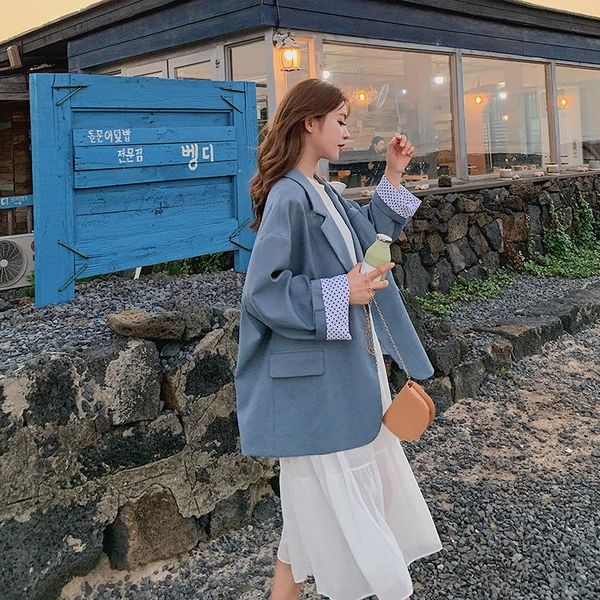 women's suits & blazers casual blazer coat fashion slim notched collar elegant office single button outwear streetwear female de moda, White;black
women's suits & blazers casual blazer coat fashion slim notched collar elegant office single button outwear streetwear female de moda, White;black