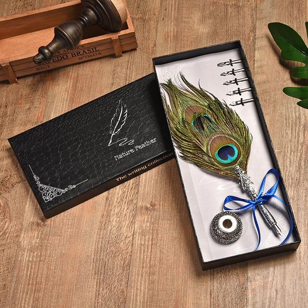 fountain pens writing tools creative retro feather pen round set teacher's day gift metal +5 nib and holder office supplies
fountain pens writing tools creative retro feather pen round set teacher's day gift metal +5 nib and holder office supplies