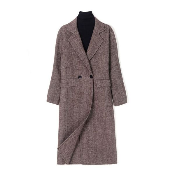 women's wool & blends double-faced cashmere coat women 2021 autumn winter korean slim elegant long overcoat plus size 3xl warm womens c, Black
women's wool & blends double-faced cashmere coat women 2021 autumn winter korean slim elegant long overcoat plus size 3xl warm womens c, Black