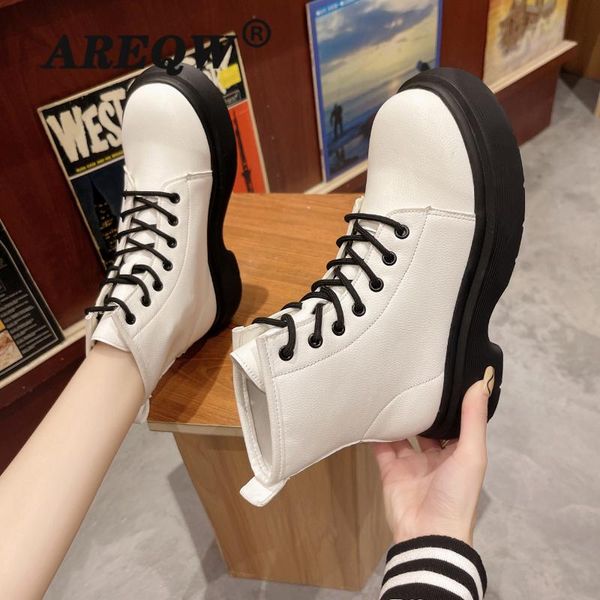 boots women's british style round toe lace mid-tube side fashion personality mid-heel motorcycle ankle, Black
boots women's british style round toe lace mid-tube side fashion personality mid-heel motorcycle ankle, Black