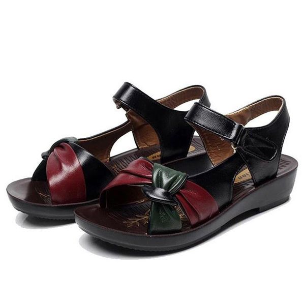 women sandals 2021 summer arrival leatherette wedege soft ankle straps hook&loop middle-aged and old women's shoes, Black
women sandals 2021 summer arrival leatherette wedege soft ankle straps hook&loop middle-aged and old women's shoes, Black