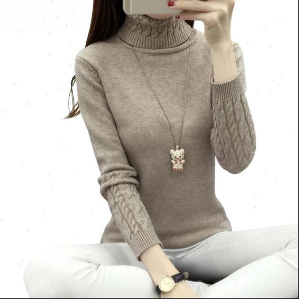 turtleneck winter thick warm women sweater and pullovers knit long sleeve cashmere female jumper, White;black
turtleneck winter thick warm women sweater and pullovers knit long sleeve cashmere female jumper, White;black