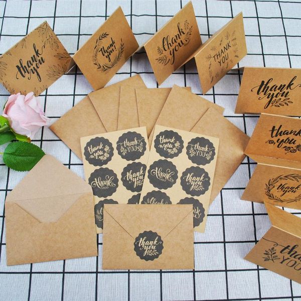 sets thank you greeting cards kraft paper floral retro wind blessing stickers creative half-fold holiday
sets thank you greeting cards kraft paper floral retro wind blessing stickers creative half-fold holiday