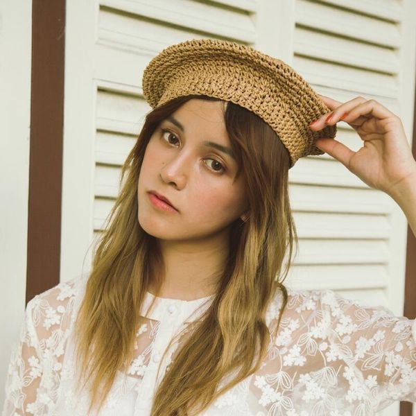 berets 2022 simple 100% raffia sun hat straw women summer casual elegant ladies beret french style fashionable vintage painters, Blue;gray
berets 2022 simple 100% raffia sun hat straw women summer casual elegant ladies beret french style fashionable vintage painters, Blue;gray