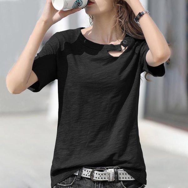 women's t-shirt 50% cotton t shirt woman summer short sleeve korean style plus size 2021 fashion o neck women shirts, White
women's t-shirt 50% cotton t shirt woman summer short sleeve korean style plus size 2021 fashion o neck women shirts, White