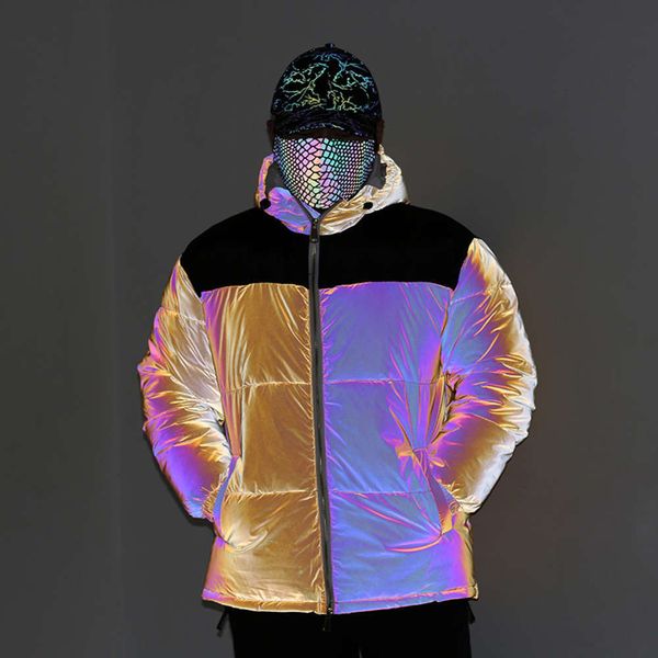 men's jackets coats 2021 winter rainbow color splicing reflective yellow dazzling luminous cotton clothing hub7, Black;brown
men's jackets coats 2021 winter rainbow color splicing reflective yellow dazzling luminous cotton clothing hub7, Black;brown