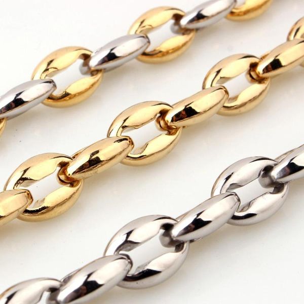 chains 7"-40" 6.5/7.5/12mm 316l stainless steel women men gold silver color coffee beads chain necklace or bracelet
chains 7"-40" 6.5/7.5/12mm 316l stainless steel women men gold silver color coffee beads chain necklace or bracelet