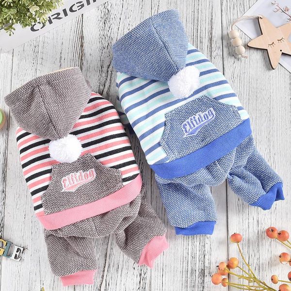 dog apparel 2021 striped designer clothes with cap four-legged pink blue colors pet jumpsuits for autumn and winter overalls dogs
dog apparel 2021 striped designer clothes with cap four-legged pink blue colors pet jumpsuits for autumn and winter overalls dogs