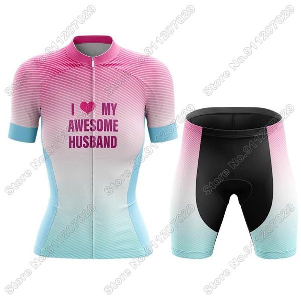 racing sets i love my awesome husband cycling jersey set summer clothing women road bike shirts suit bicycle bib shorts mtb wear, Black;blue
racing sets i love my awesome husband cycling jersey set summer clothing women road bike shirts suit bicycle bib shorts mtb wear, Black;blue