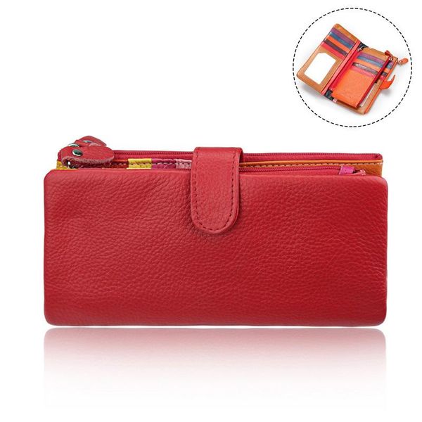 wallets colorful candy colors card wallet women genuine leather long women's clutch purse money bag ladies purses female, Red;black
wallets colorful candy colors card wallet women genuine leather long women's clutch purse money bag ladies purses female, Red;black
