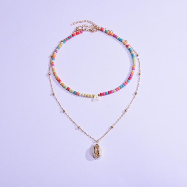 pendant necklaces rice beads letter shell necklace female personality metal chain simple ins wind clavicle, Silver
pendant necklaces rice beads letter shell necklace female personality metal chain simple ins wind clavicle, Silver