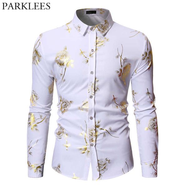mens gold rose floral print shirts brand steampunk chemise white long sleeve wedding party bronzing camisa masculina 210809, White;black
mens gold rose floral print shirts brand steampunk chemise white long sleeve wedding party bronzing camisa masculina 210809, White;black