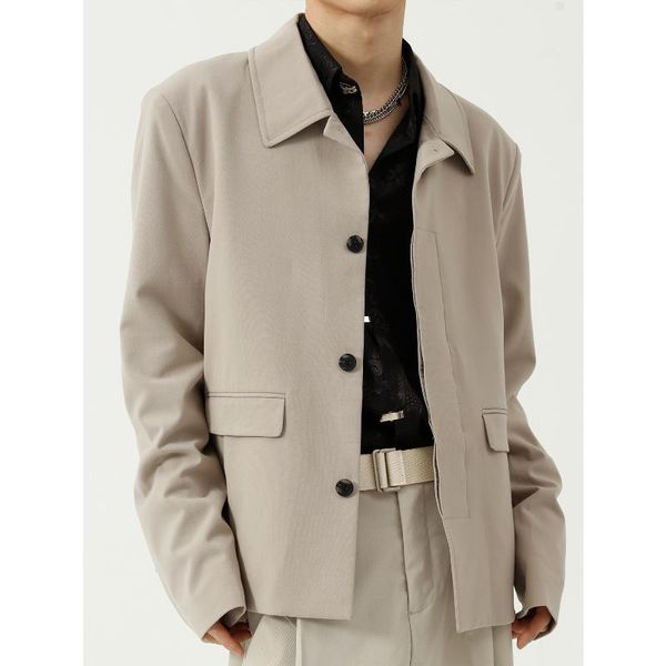 men's suits & blazers men korean vintage design short suit coat male streetwear fashion casual loose jacket blazer, White;black
men's suits & blazers men korean vintage design short suit coat male streetwear fashion casual loose jacket blazer, White;black