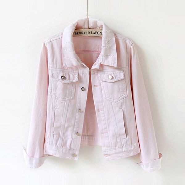 women's jackets pink denim jacket women basic coat 2021 spring autumn korean fashion slim short long sleeve jeans ladies casual outerwe, Black;brown
women's jackets pink denim jacket women basic coat 2021 spring autumn korean fashion slim short long sleeve jeans ladies casual outerwe, Black;brown