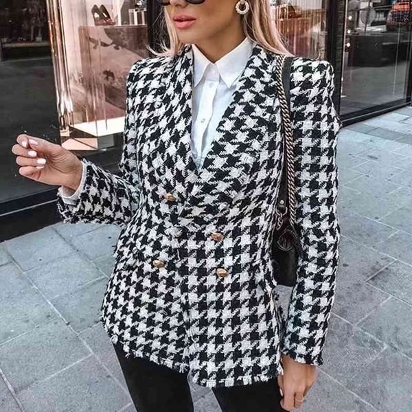 women's suits & blazers women tweed jackets 2021 fashion black office ladies borla houndstooth female vintage autumn thick plaid ladies, White;black
women's suits & blazers women tweed jackets 2021 fashion black office ladies borla houndstooth female vintage autumn thick plaid ladies, White;black