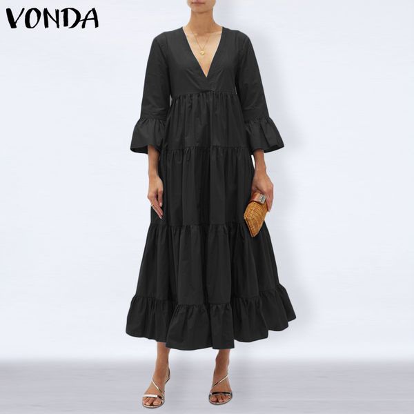 women's blouses & shirts women stylish dress vonda 2021 casual pleated party es bohemian sundress loose solid v neck vestidos, White
women's blouses & shirts women stylish dress vonda 2021 casual pleated party es bohemian sundress loose solid v neck vestidos, White