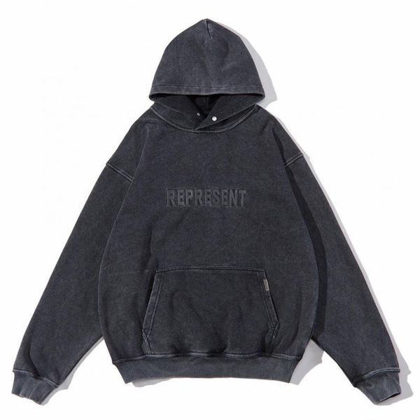 men's hoodies & sweatshirts oversize embroidered represent logo hooded wash grey hoodie vintage crewneck pullover men women 1:1 high qu, Black
men's hoodies & sweatshirts oversize embroidered represent logo hooded wash grey hoodie vintage crewneck pullover men women 1:1 high qu, Black