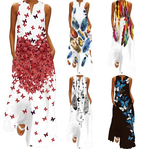 casual dresses summer beach maxi dress for women 2021 loose boho long female sleeveless pocket printed plus size holiday, Black;gray
casual dresses summer beach maxi dress for women 2021 loose boho long female sleeveless pocket printed plus size holiday, Black;gray