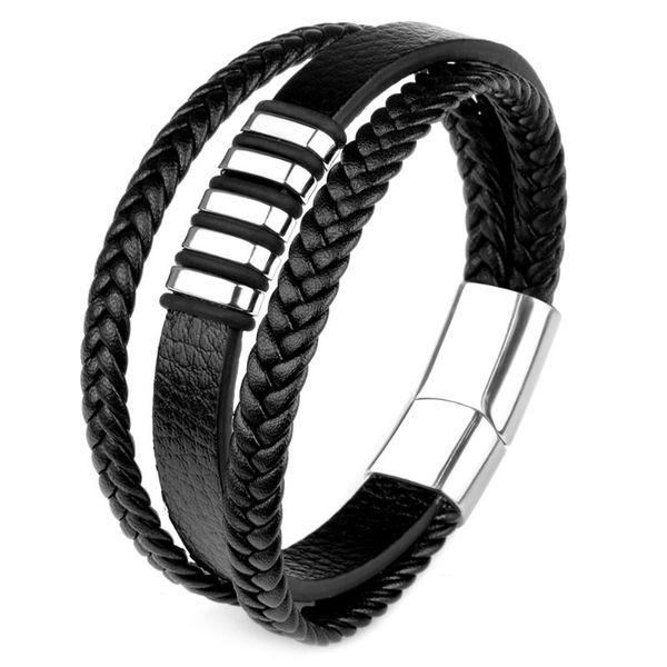 charm bracelets stainless steel magnetic black bracelet genuine leather braided punk rock bangles for men fashion gift, Golden;silver
charm bracelets stainless steel magnetic black bracelet genuine leather braided punk rock bangles for men fashion gift, Golden;silver