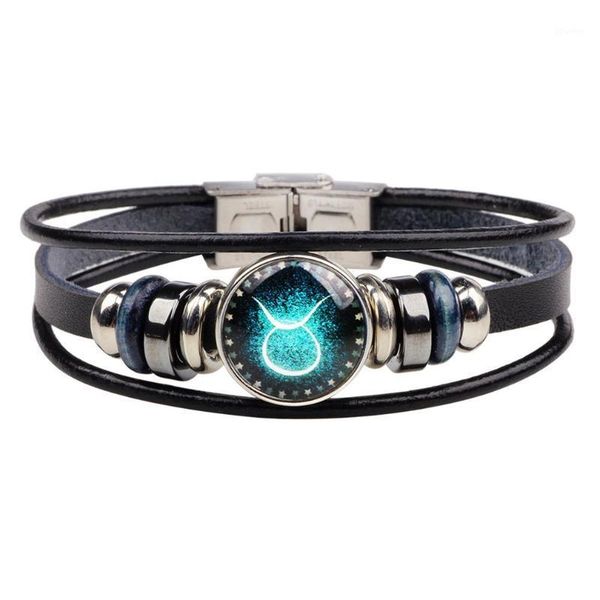 beaded, strands leather 12 constellation bracelet hand-woven men women wristband zodiac jewelry birthday gifts1, Black
beaded, strands leather 12 constellation bracelet hand-woven men women wristband zodiac jewelry birthday gifts1, Black