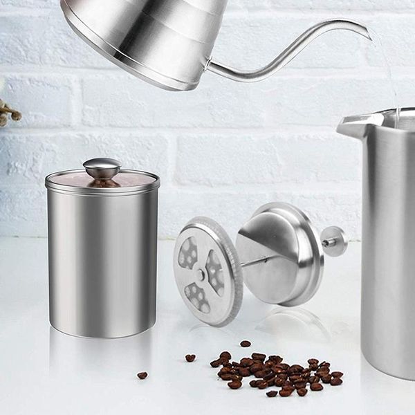 storage bottles & jars airtight canisters sets for the kitchen counter, 3-piece stainless steel food container with clear glass lids coffee
storage bottles & jars airtight canisters sets for the kitchen counter, 3-piece stainless steel food container with clear glass lids coffee