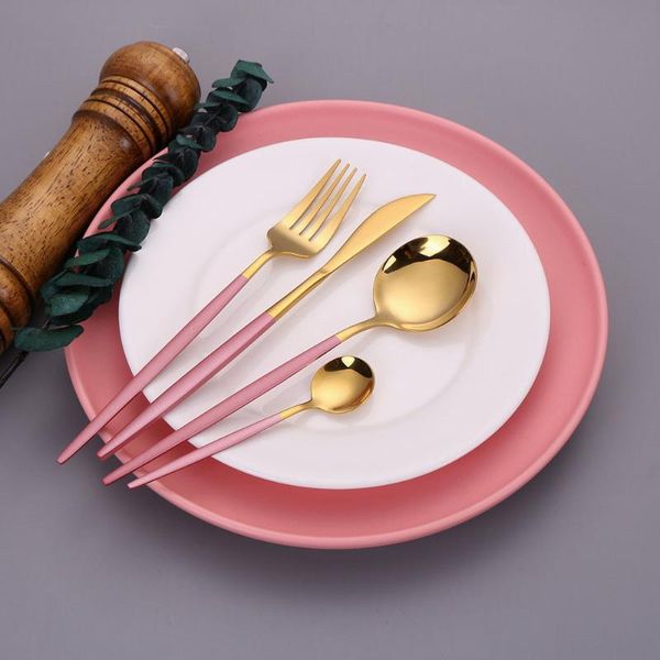 dinnerware sets 18/10 stainless steel cutlery set for weddings pink gold christmas party fork spoon knife chopsticks drop
dinnerware sets 18/10 stainless steel cutlery set for weddings pink gold christmas party fork spoon knife chopsticks drop