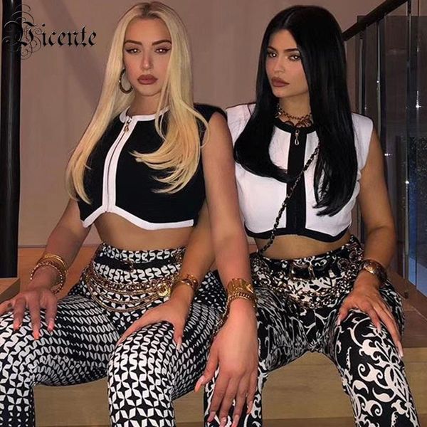 women's suits & blazers vc 2021 two pieces jacquard sets zipper bodycon bandage pants celebrity christmas party suit, White;black
women's suits & blazers vc 2021 two pieces jacquard sets zipper bodycon bandage pants celebrity christmas party suit, White;black