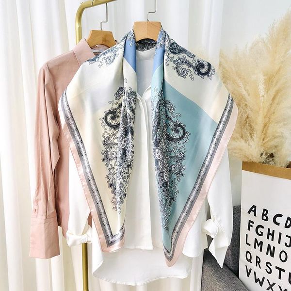 scarves 2021 silk scarf women winter warm shawl wraps lady foulard hijab 90cm female pashmina bandana headband, Blue;gray
scarves 2021 silk scarf women winter warm shawl wraps lady foulard hijab 90cm female pashmina bandana headband, Blue;gray