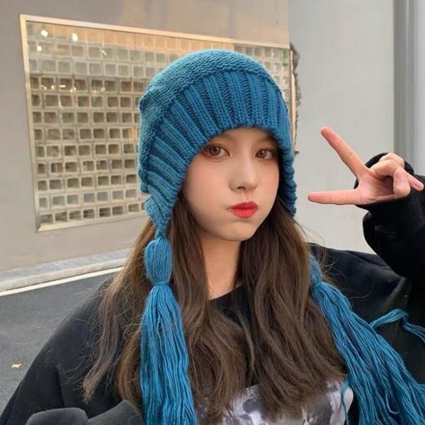 beanies long braid wool cap women's autumn and winter personality tassel knitted warm ear-protection
beanies long braid wool cap women's autumn and winter personality tassel knitted warm ear-protection