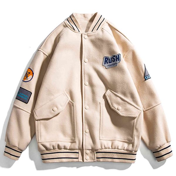 men's jackets short baseball bomber jacket, spring harajuku, patchwork, block color, varied, beige, Black;brown
men's jackets short baseball bomber jacket, spring harajuku, patchwork, block color, varied, beige, Black;brown