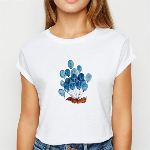 streetwear balloon dog trendy womens t shirt spring summer harajuku prevalent clothing round collar, White
streetwear balloon dog trendy womens t shirt spring summer harajuku prevalent clothing round collar, White
