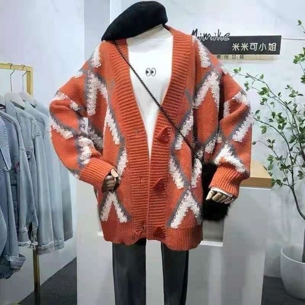 large new knitted cardigan medium long loose lazy sweater coat spring and autumn foreign style thickened women's wear, Black
large new knitted cardigan medium long loose lazy sweater coat spring and autumn foreign style thickened women's wear, Black