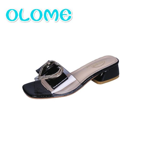 slippers "rough heel" type sandals and female 2021 summer korean version of open toe love, Black
slippers "rough heel" type sandals and female 2021 summer korean version of open toe love, Black