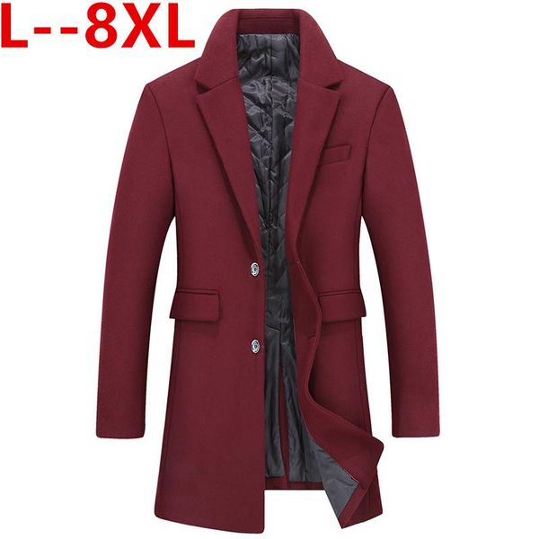 men's wool & blends 8xl 6xl winter woolen coat men leisure long sections coats mens pure color casual fashion jackets / overcoat, Black
men's wool & blends 8xl 6xl winter woolen coat men leisure long sections coats mens pure color casual fashion jackets / overcoat, Black