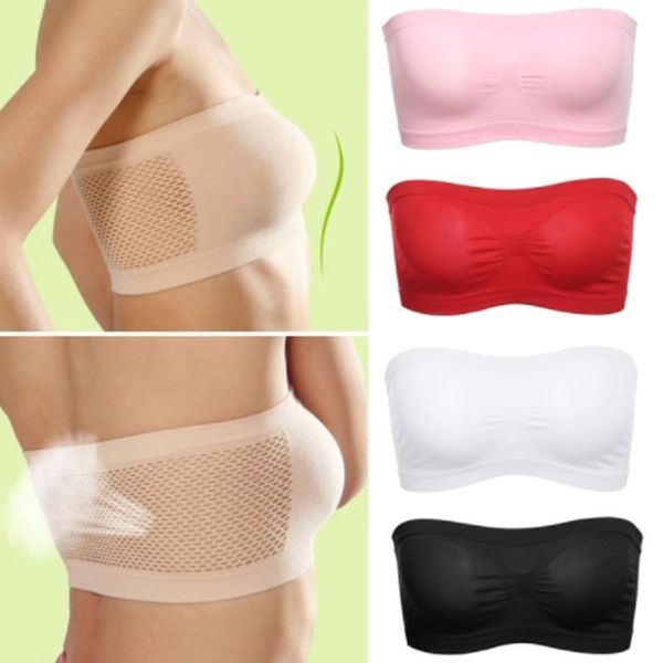 women camis seamless tube breathable strapless bandeau bra underwear without pad one piece lingerie femal wire intimates opk, White
women camis seamless tube breathable strapless bandeau bra underwear without pad one piece lingerie femal wire intimates opk, White