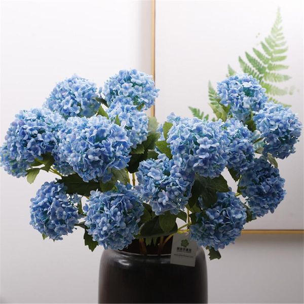 decorative flowers & wreaths single 6-headed artificial hydrangea full petals clear green leaf veins home living room wedding scene decorati
decorative flowers & wreaths single 6-headed artificial hydrangea full petals clear green leaf veins home living room wedding scene decorati