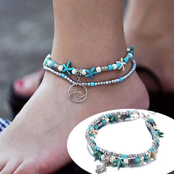 anklets ladies anklet starfish natural shell feet summer beach barefoot bracelet ankle silve chain bohemian accessories girl gift, Red;blue
anklets ladies anklet starfish natural shell feet summer beach barefoot bracelet ankle silve chain bohemian accessories girl gift, Red;blue