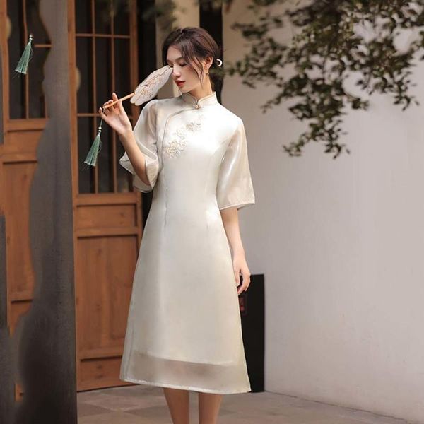 ethnic clothing women mesh embroidery floral chinese dress classical mandarin collar qipao slim a-line vintage button cheongsam vestidos, Red
ethnic clothing women mesh embroidery floral chinese dress classical mandarin collar qipao slim a-line vintage button cheongsam vestidos, Red