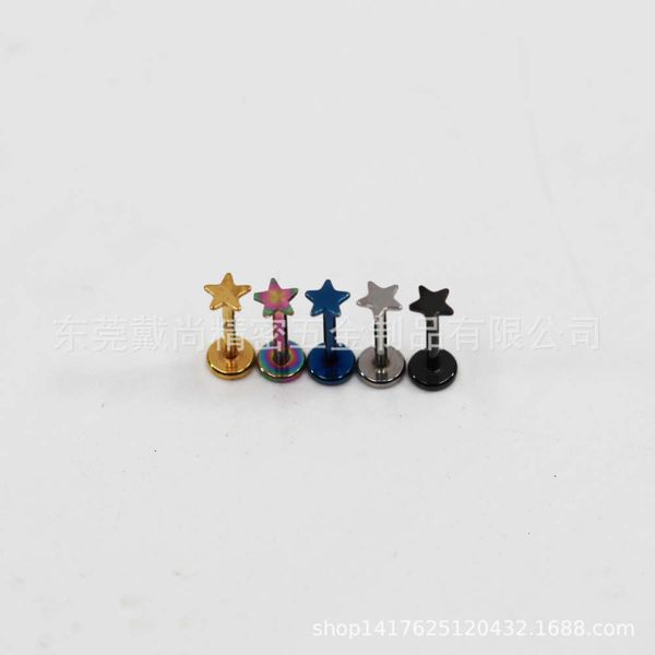 korean five pointed star earrings human body piercing zircon nose nails lip 1.0 fine screw rod
korean five pointed star earrings human body piercing zircon nose nails lip 1.0 fine screw rod