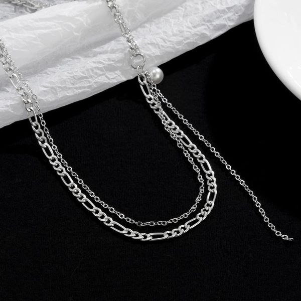 chokers simple layered chain with pearl pendant necklace for women fashion silver color choker collar 2021 neck jewelry, Golden;silver
chokers simple layered chain with pearl pendant necklace for women fashion silver color choker collar 2021 neck jewelry, Golden;silver