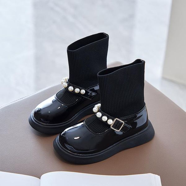 boots autumn girls leather shoes fashion knitted pearl kids short non-slip children princess sm159, Black;grey
boots autumn girls leather shoes fashion knitted pearl kids short non-slip children princess sm159, Black;grey