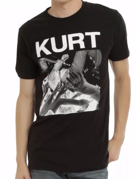 nirvana kurt cobain crowd surfing t-shirt nwt 100% authentic, White;black 
nirvana kurt cobain crowd surfing t-shirt nwt 100% authentic, White;black