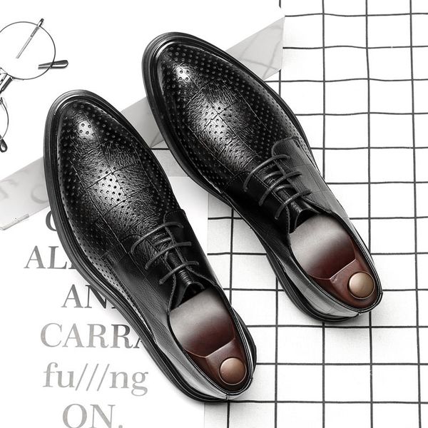 dress shoes design men breathable man flat classic hollow geometric pattern soft leather formal oxford for sr9g, Black
dress shoes design men breathable man flat classic hollow geometric pattern soft leather formal oxford for sr9g, Black