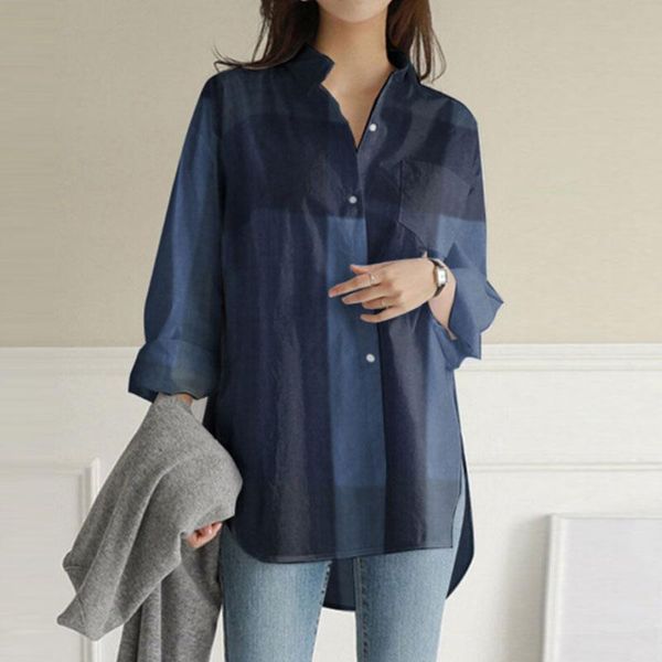 women's blouses & shirts women tunic blouse loose button down fashion lady long sleeve solid color office work white clothes
women's blouses & shirts women tunic blouse loose button down fashion lady long sleeve solid color office work white clothes